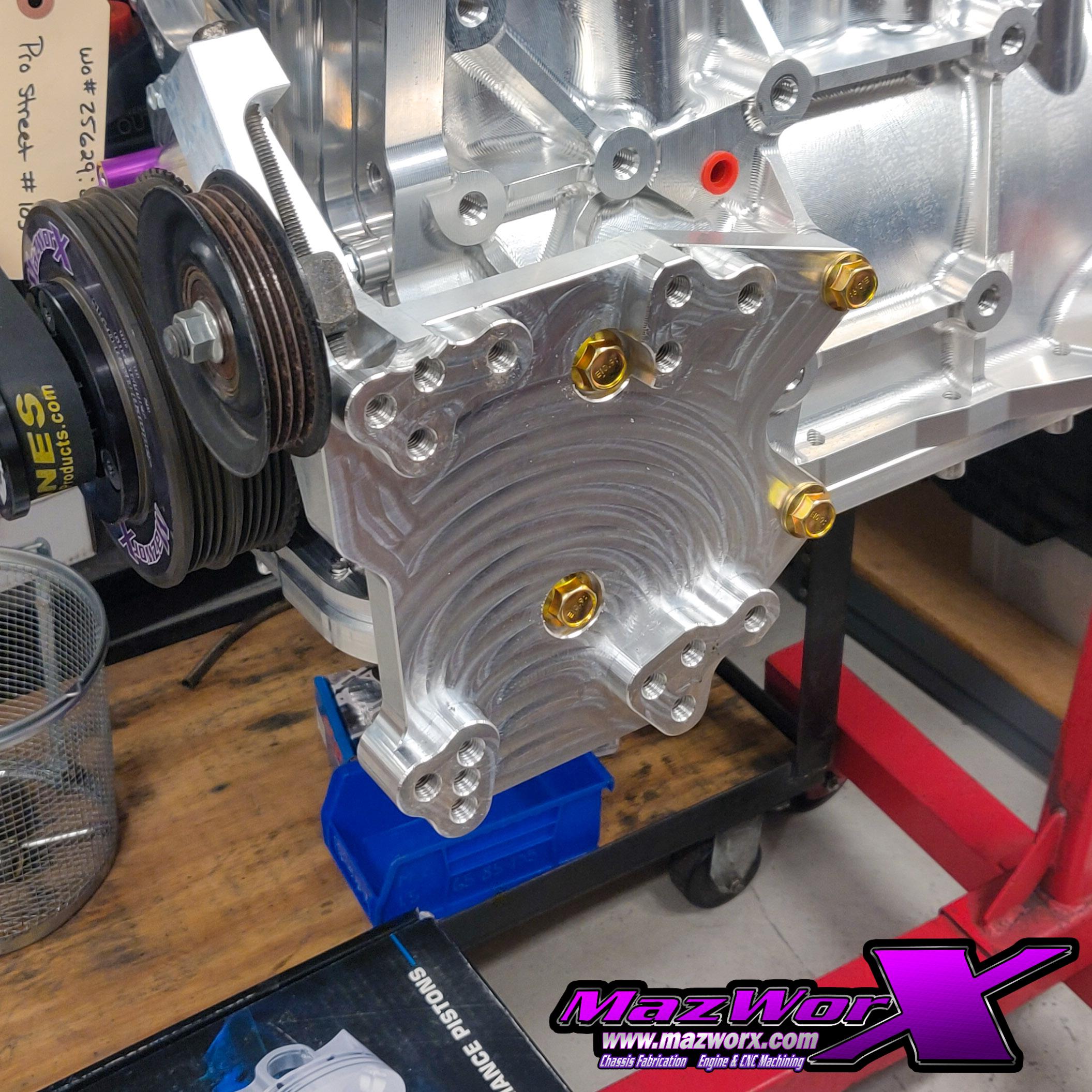 Mazworx - Mazworx SR20 RWD Billet AC Compressor Bracket Kit #11910-SR20-K