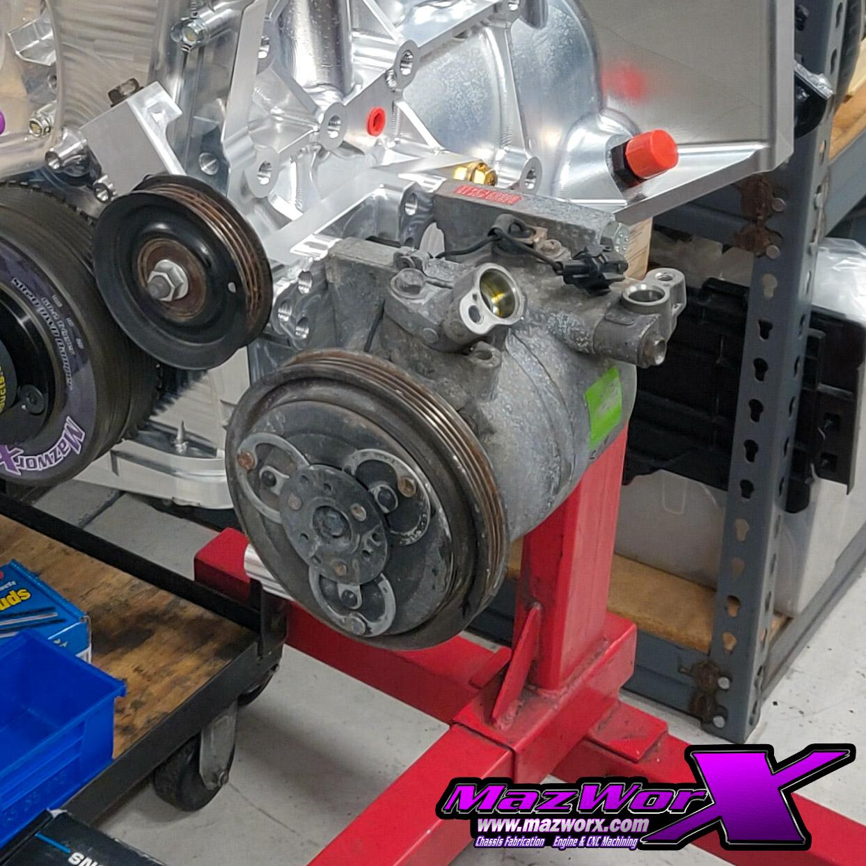 Mazworx - Mazworx SR20 RWD Billet AC Compressor Bracket Kit #11910-SR20-K