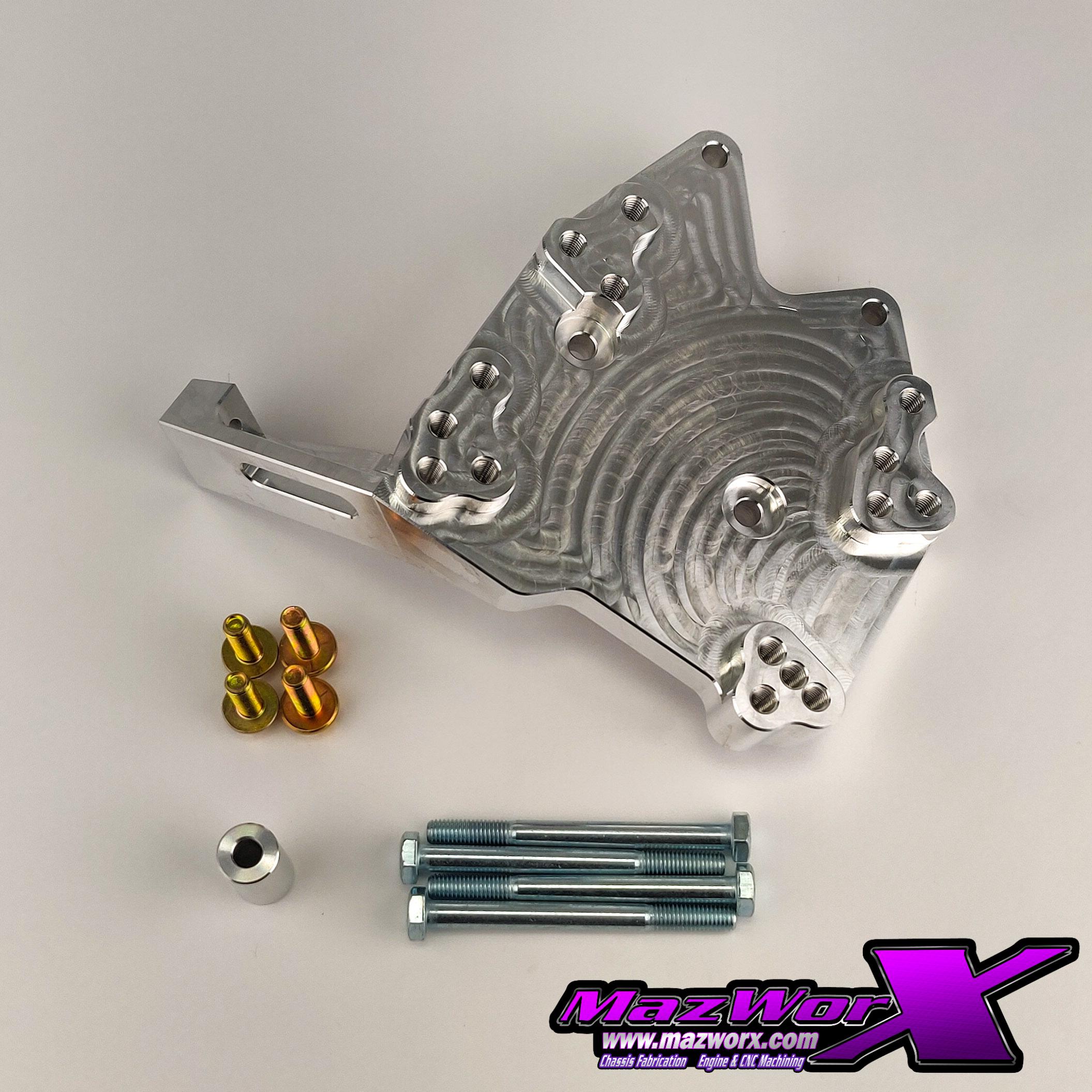 Mazworx - Mazworx SR20 RWD Billet AC Compressor Bracket Kit #11910-SR20-K